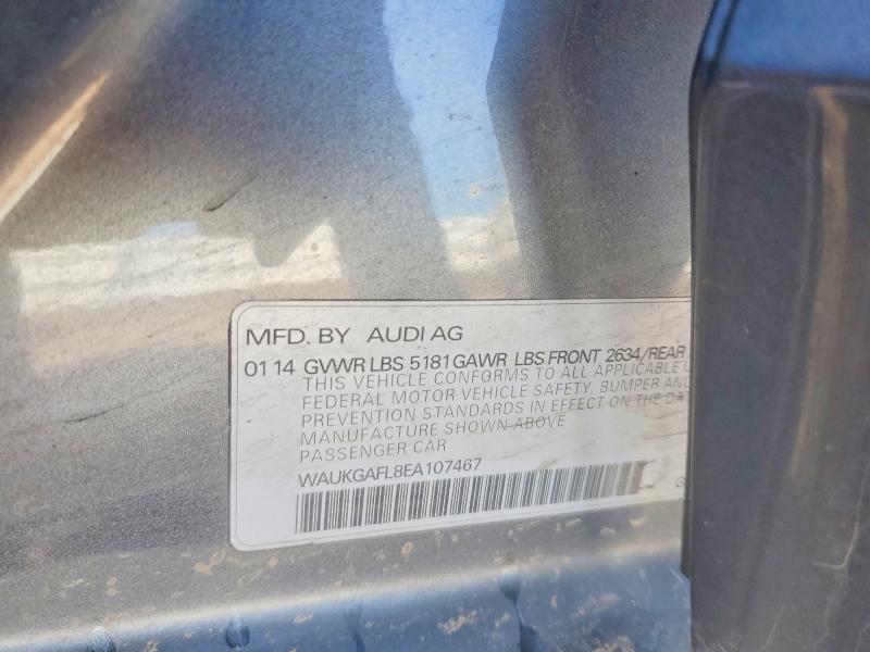 2014 Audi S4 მანქანა იყიდება აუქციონზე, vin: WAUKGAFL8EA107467, აუქციონის ნომერი: 52878546