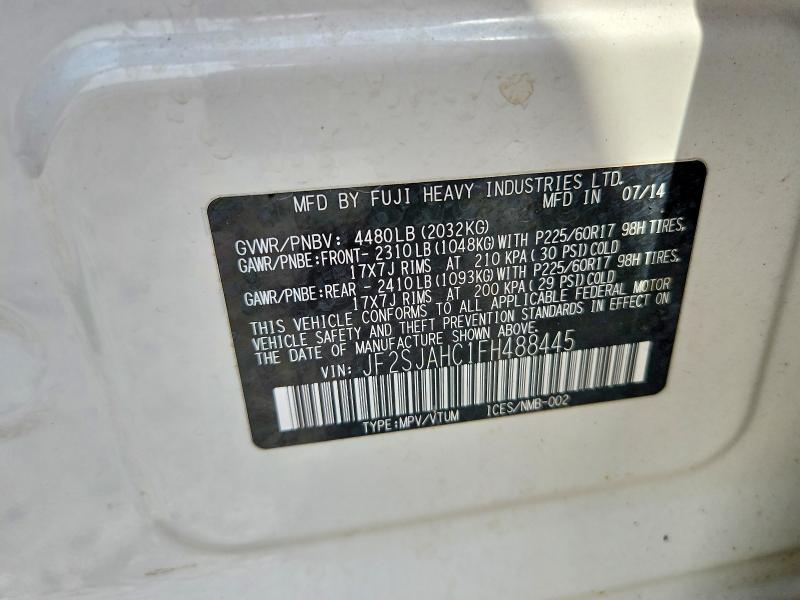 Aukcja sprzedaży 2015 Subaru Forester, vin: JF2SJAHC1FH488445, numer aukcji: 53523156