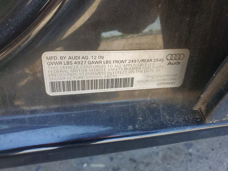 Продаж на аукціоні авто 2010 Audi A4, vin: WAUBFAFL5AN040946, номер лоту: 53302896