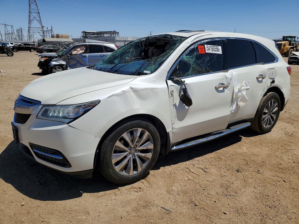 2016 Acura Mdx მანქანა იყიდება აუქციონზე, vin: 5FRYD3H41GB009722, აუქციონის ნომერი: 54160556