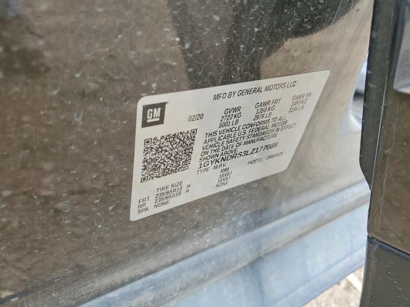 2020 Cadillac Xt5 მანქანა იყიდება აუქციონზე, vin: 1GYKNDRS3LZ177089, აუქციონის ნომერი: 52494986