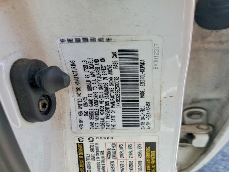 53443956 :رقم المزاد ، 1NXBR32E56Z590072 vin ، 2006 Toyota Corolla مزاد بيع