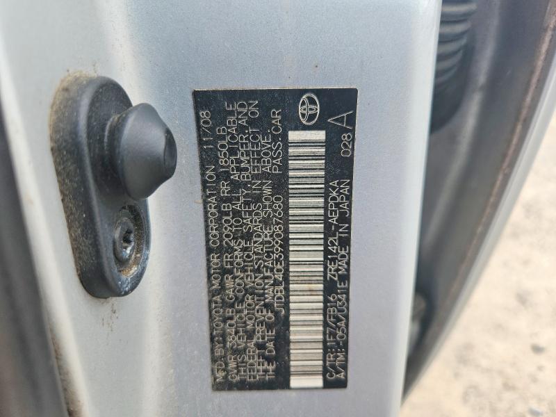 Auction sale of the 2009 Toyota Corolla, vin: JTDBL40E399087680, lot number: 55060336