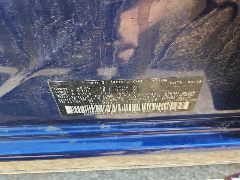 Продажа на аукционе авто 2018 Subaru Impreza, vin: 4S3GKAA65J3619937, номер лота: 51916156