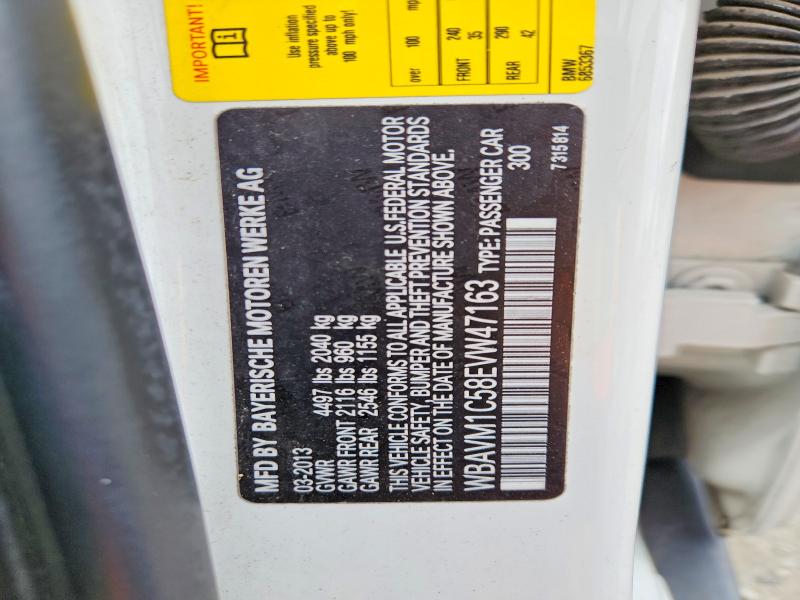 2014 Bmw X1 მანქანა იყიდება აუქციონზე, vin: WBAVM1C58EVW47163, აუქციონის ნომერი: 53084386