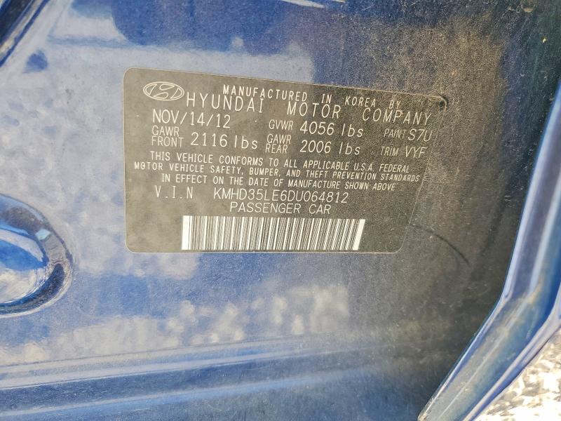 53599346 :رقم المزاد ، KMHD35LE6DU064812 vin ، 2013 Hyundai Elantra Gt مزاد بيع