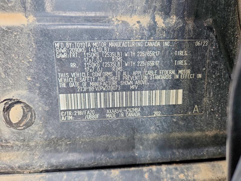 52781426 :رقم المزاد ، 2T3P1RFV0PW379073 vin ، 2023 Toyota Rav4 مزاد بيع