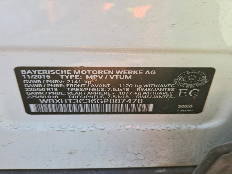 Aukcja sprzedaży 2016 Bmw X1, vin: WBXHT3C36GP887478, numer aukcji: 53984016