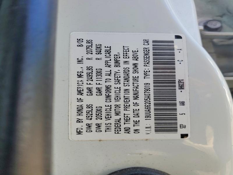 53398566 :رقم المزاد ، 19UUA66205A079019 vin ، 2005 Acura Tl مزاد بيع