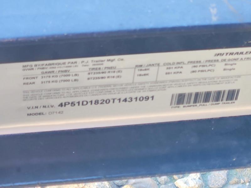 Продажа на аукционе авто 2026 Pj D7142, vin: 4P51D1820T1431091, номер лота: 47000606