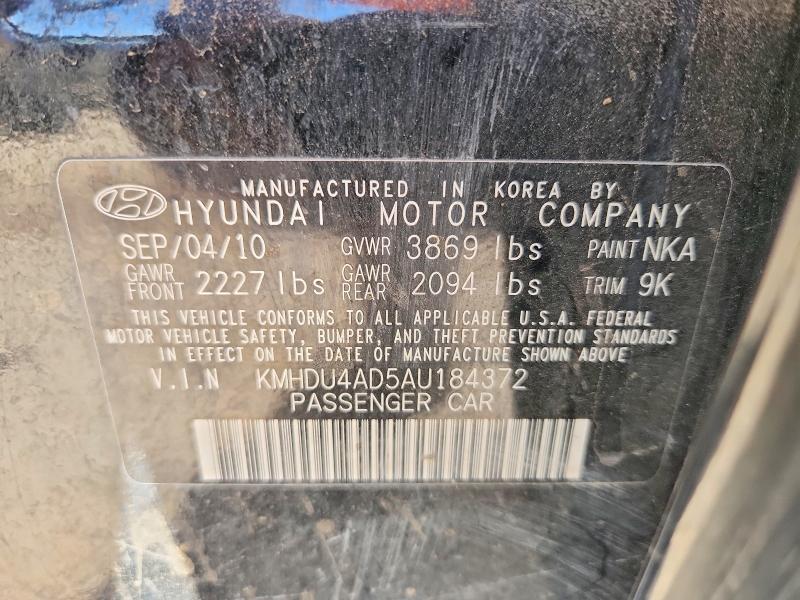 Продажа на аукционе авто 2010 Hyundai Elantra, vin: KMHDU4AD5AU184372, номер лота: 53233016
