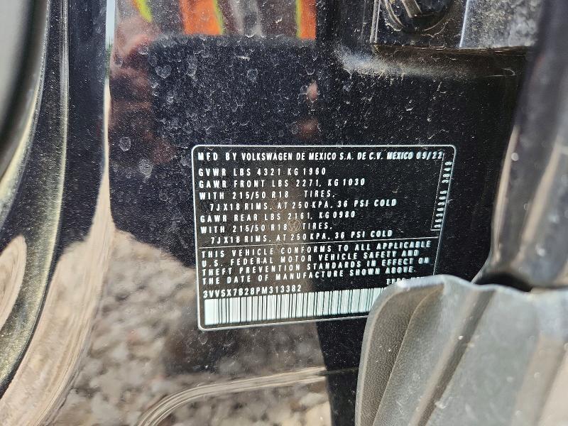 55094706 :رقم المزاد ، 3VVSX7B28PM313382 vin ، 2023 Volkswagen Taos مزاد بيع