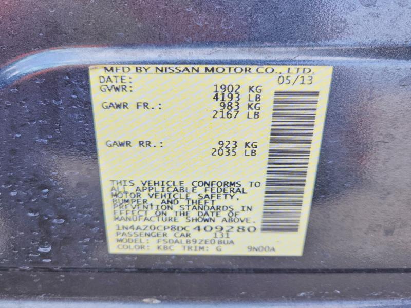 Продажа на аукционе авто 2013 Nissan Leaf, vin: 1N4AZ0CP8DC409280, номер лота: 55183686
