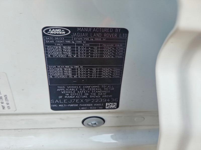 52356946 :رقم المزاد ، SALEJ7EX1P2239436 vin ، 2023 Land Rover Defender مزاد بيع