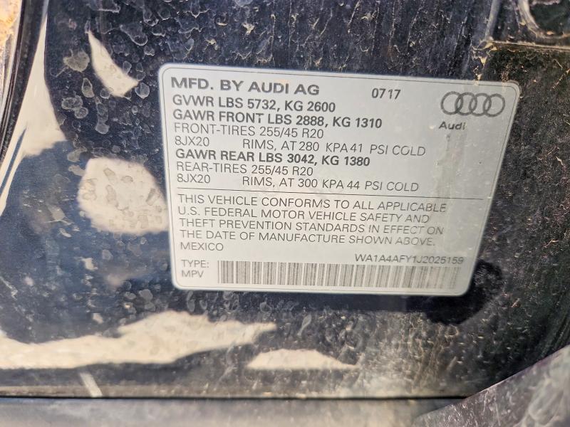 Продажа на аукционе авто 2018 Audi Sq5, vin: WA1A4AFY1J2025159, номер лота: 53478076