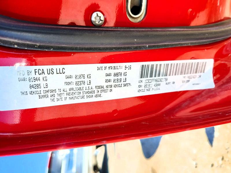 Продажа на аукционе авто 2016 Dodge Dart, vin: 1C3CDFFA8GD821780, номер лота: 53338946