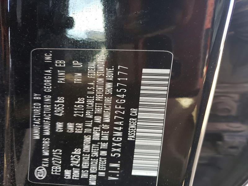 Aukcja sprzedaży 2015 Kia Optima, vin: 5XXGM4A72FG457177, numer aukcji: 53879996