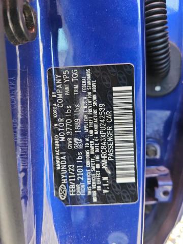 53098576 :رقم المزاد ، KMHRC8A3XPU242539 vin ، 2023 Hyundai Venue مزاد بيع