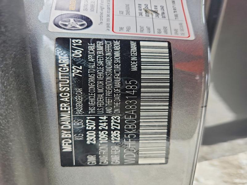 54679676 :رقم المزاد ، WDDHF5KB0EA831485 vin ، 2014 Mercedes-benz E مزاد بيع