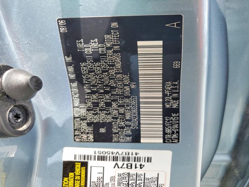 Aukcja sprzedaży 2006 Toyota Sienna, vin: 5TDZA23C06S539553, numer aukcji: 52309916