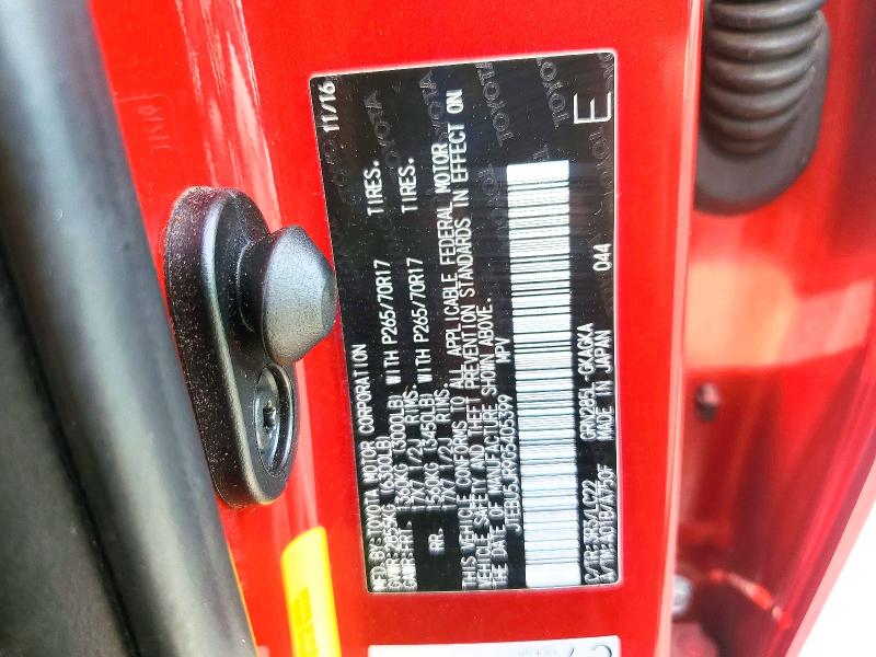 Продажа на аукционе авто 2016 Toyota 4runner, vin: JTEBU5JR9G5405399, номер лота: 55014836