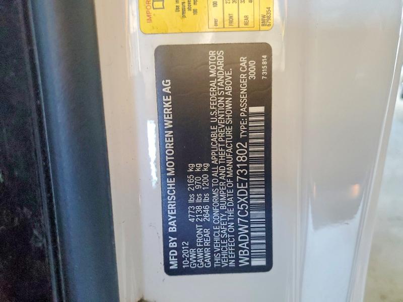Auction sale of the 2013 Bmw 328, vin: WBADW7C5XDE731802, lot number: 54104636