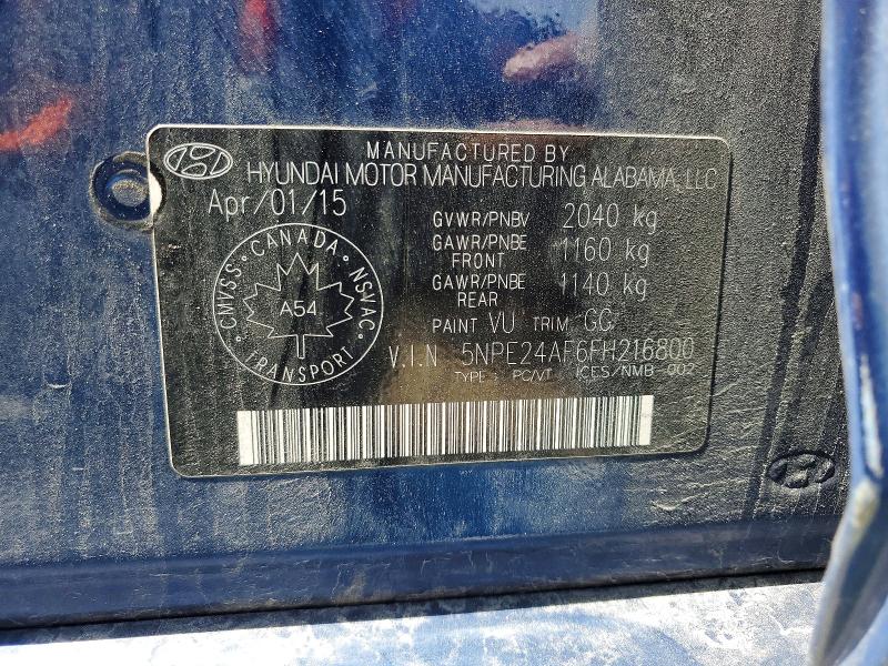 Aukcja sprzedaży 2015 Hyundai Sonata, vin: 5NPE24AF6FH216800, numer aukcji: 52500586