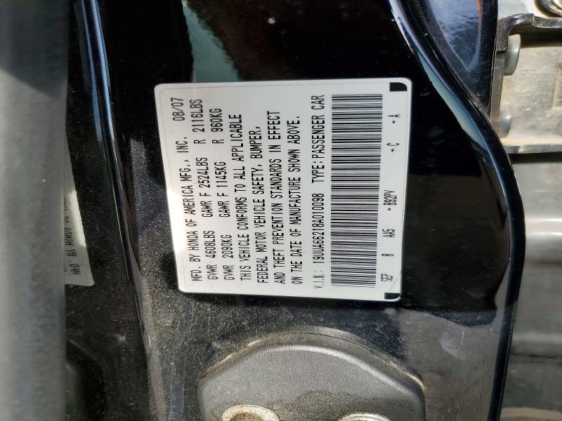 Aukcja sprzedaży 2008 Acura Tl, vin: 19UUA66218A010098, numer aukcji: 54843556