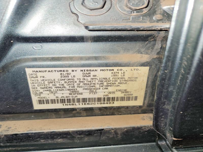 Aukcja sprzedaży 2002 Nissan Altima, vin: 1N4BL11E62C198493, numer aukcji: 54680456