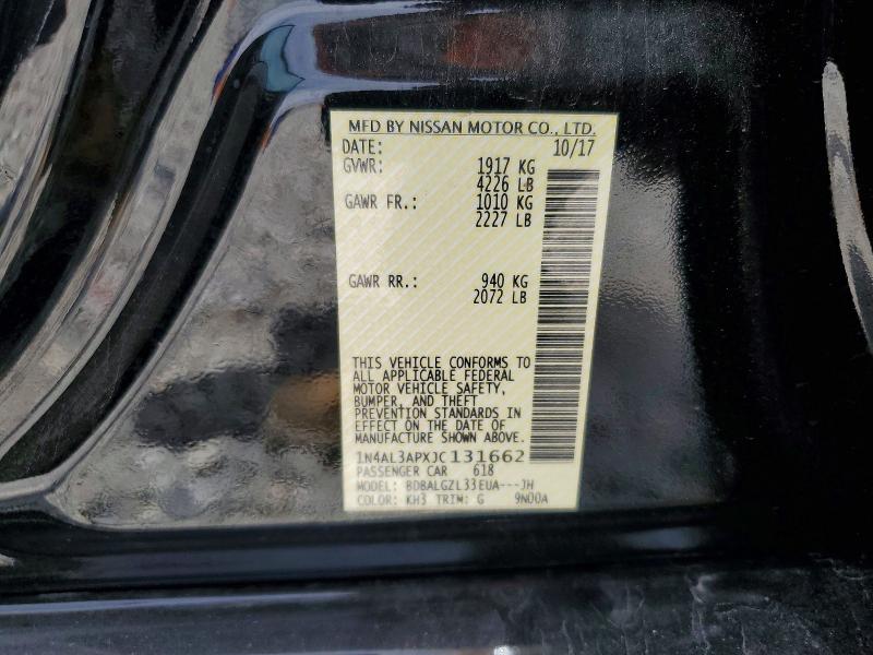 Aukcja sprzedaży 2018 Nissan Altima, vin: 1N4AL3APXJC131662, numer aukcji: 51999386