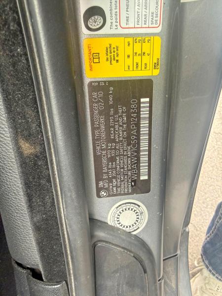 2010 Bmw 328 მანქანა იყიდება აუქციონზე, vin: WBAWV1C59AP124380, აუქციონის ნომერი: 52532296