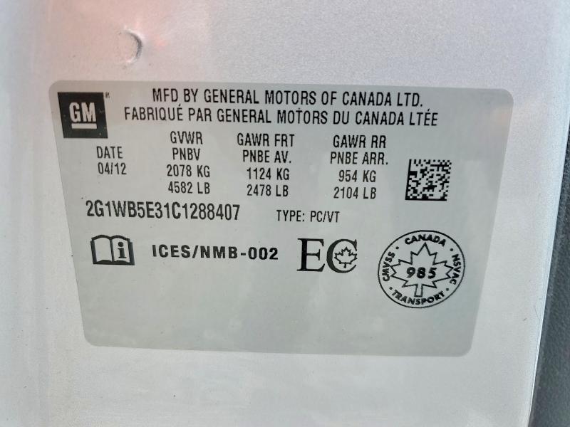 Продажа на аукционе авто 2012 Chevrolet Impala, vin: 2G1WB5E31C1288407, номер лота: 54301766