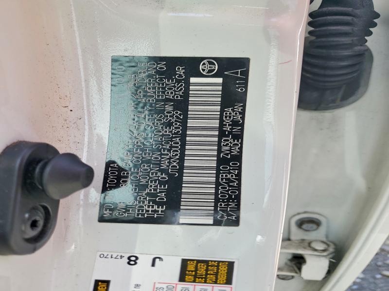 Продаж на аукціоні авто 2010 Toyota Prius, vin: JTDKN3DU0A1309729, номер лоту: 51212546