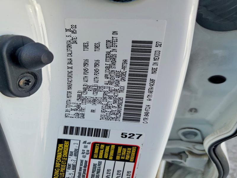 Продаж на аукціоні авто 2022 Toyota Tacoma, vin: 3TMCZ5AN1NM502305, номер лоту: 54543646