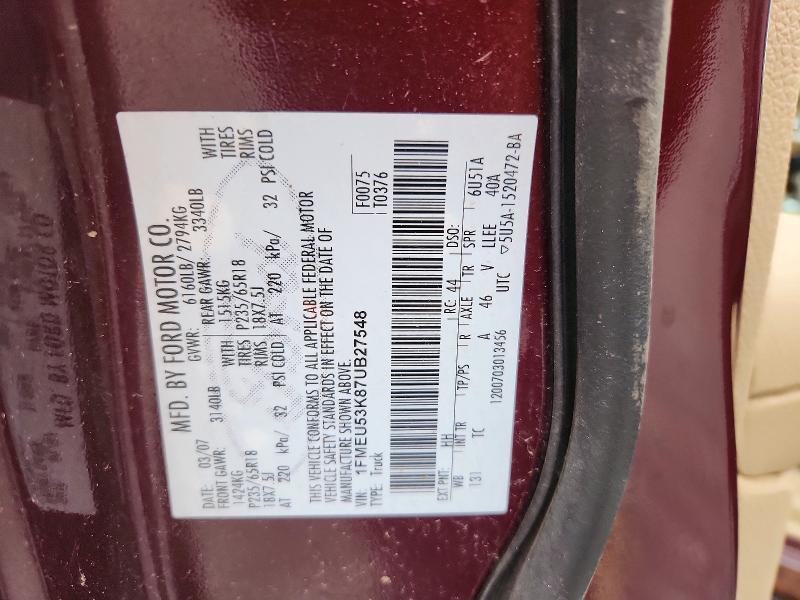Продажа на аукционе авто 2007 Ford Explorer Sport Trac, vin: 1FMEU53K87UB27548, номер лота: 54002306