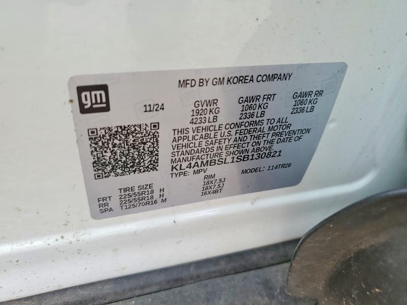 53752226 :رقم المزاد ، KL4AMBSL1SB130821 vin ، 2025 Buick Encore Gx مزاد بيع
