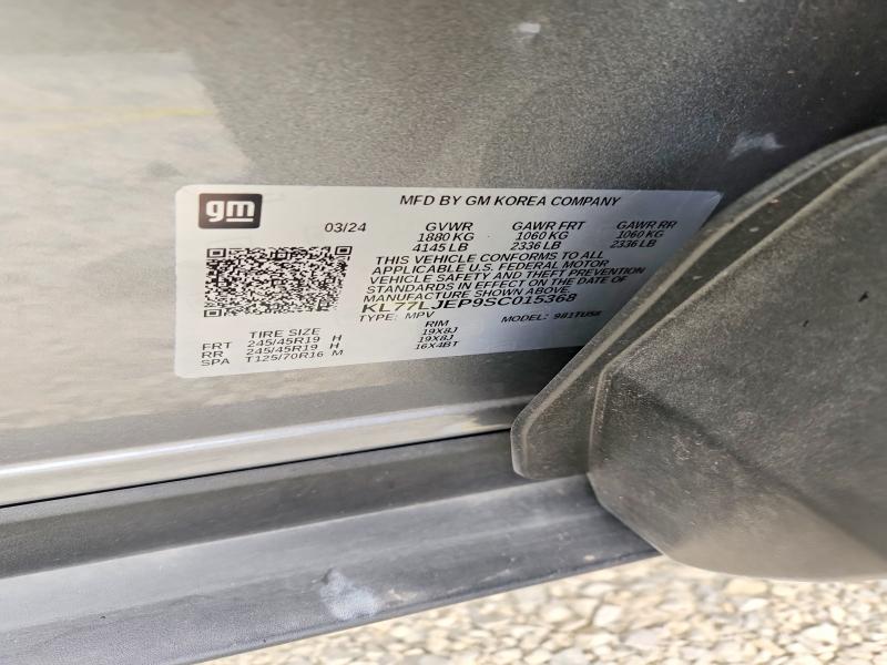 2025 Chevrolet Trax მანქანა იყიდება აუქციონზე, vin: KL77LJEP9SC015368, აუქციონის ნომერი: 53727596