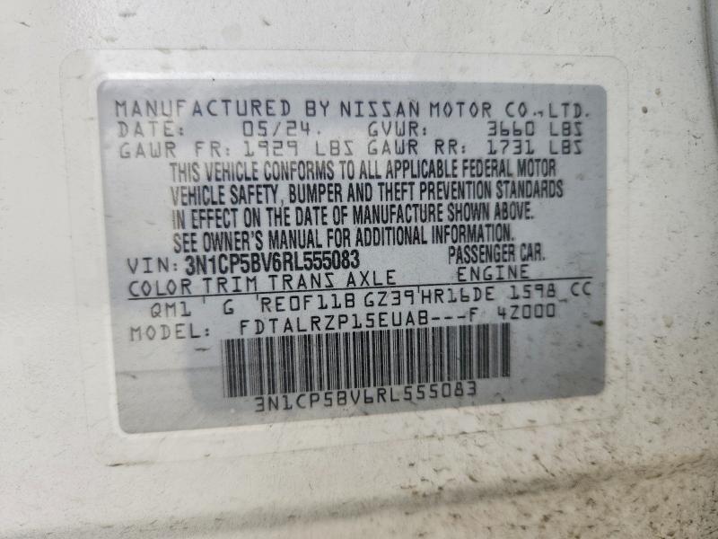 Продаж на аукціоні авто 2024 Nissan Kicks, vin: 3N1CP5BV6RL555083, номер лоту: 53049196