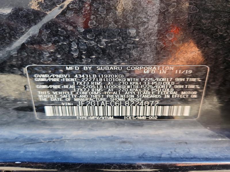 Продажа на аукционе авто 2020 Subaru Crosstrek, vin: JF2GTAEC6L8224072, номер лота: 53204236