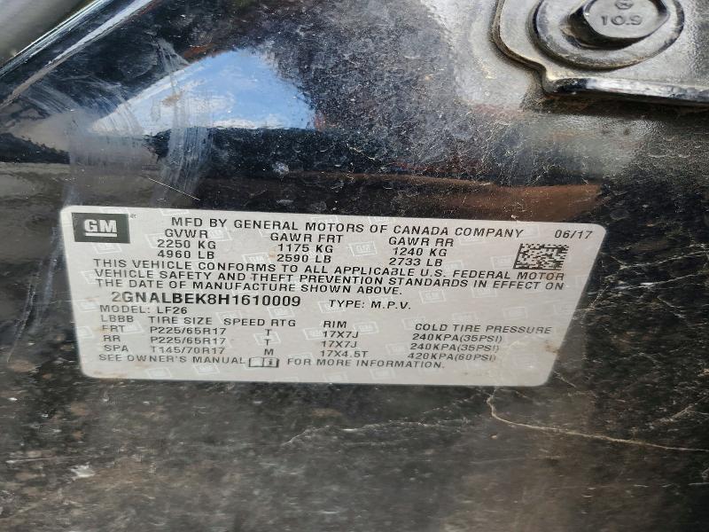 Продажа на аукционе авто 2017 Chevrolet Equinox, vin: 2GNALBEK8H1610009, номер лота: 54516706