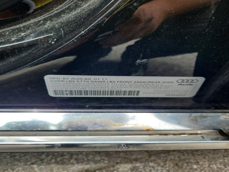 54469056 :رقم المزاد ، WAUAVAFD6BN016079 vin ، 2011 Audi A8 مزاد بيع