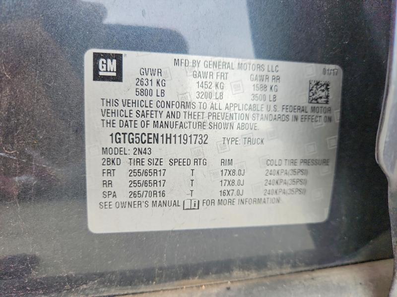 Aukcja sprzedaży 2017 Gmc Canyon, vin: 1GTG5CEN1H1191732, numer aukcji: 54532346