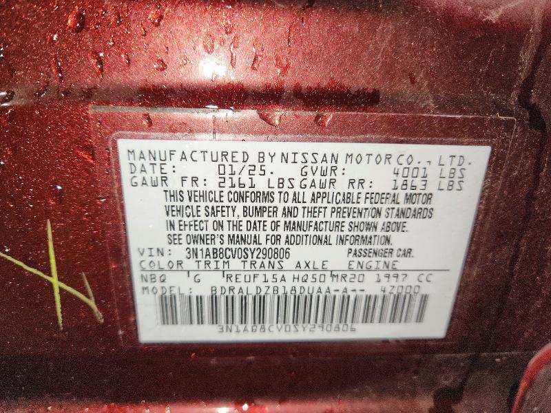 52194206 :رقم المزاد ، 3N1AB8CV0SY290806 vin ، 2025 Nissan Sentra مزاد بيع