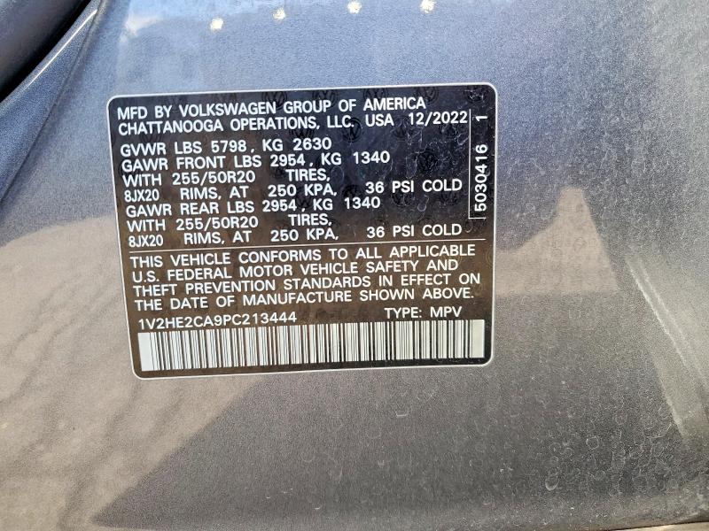 Продажа на аукционе авто 2023 Volkswagen Atlas, vin: 1V2HE2CA9PC213444, номер лота: 54187806