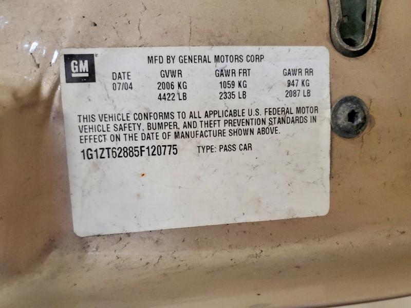 2005 Chevrolet Malibu მანქანა იყიდება აუქციონზე, vin: 1G1ZT62885F120775, აუქციონის ნომერი: 52714246