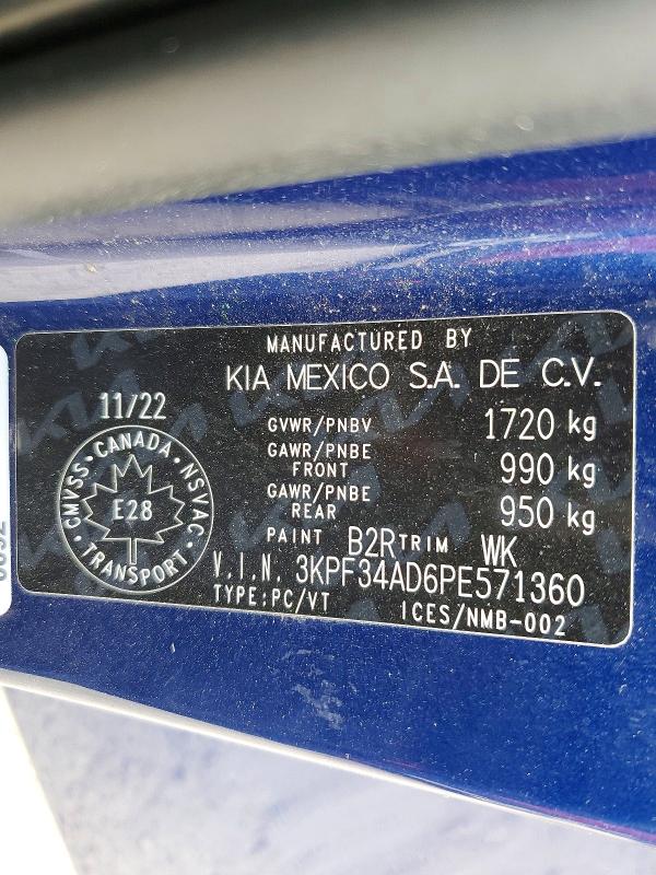 Aukcja sprzedaży 2023 Kia Forte, vin: 3KPF34AD6PE571360, numer aukcji: 54155496