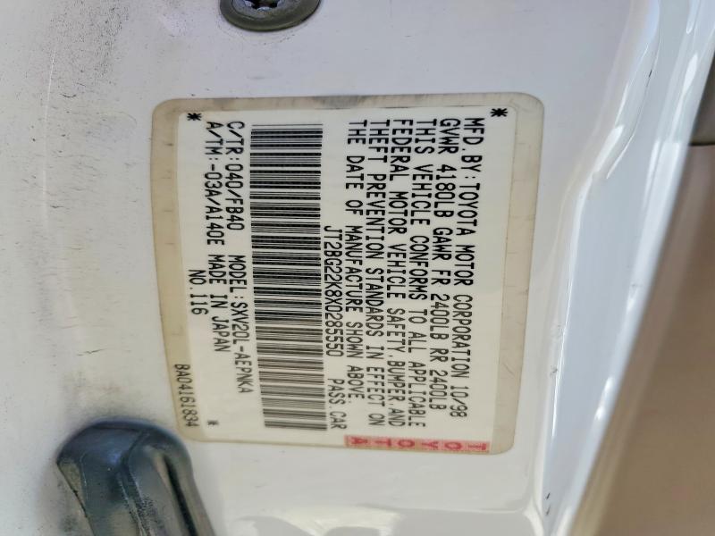 Продаж на аукціоні авто 1999 Toyota Camry, vin: JT2BG22K8X0285550, номер лоту: 54846906