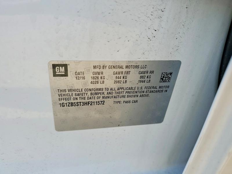 Продажа на аукционе авто 2017 Chevrolet Malibu, vin: 1G1ZB5ST3HF211572, номер лота: 52484426