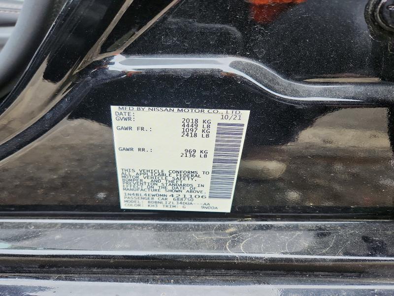 2021 Nissan Altima მანქანა იყიდება აუქციონზე, vin: 1N4BL4EW0MN421106, აუქციონის ნომერი: 54068826