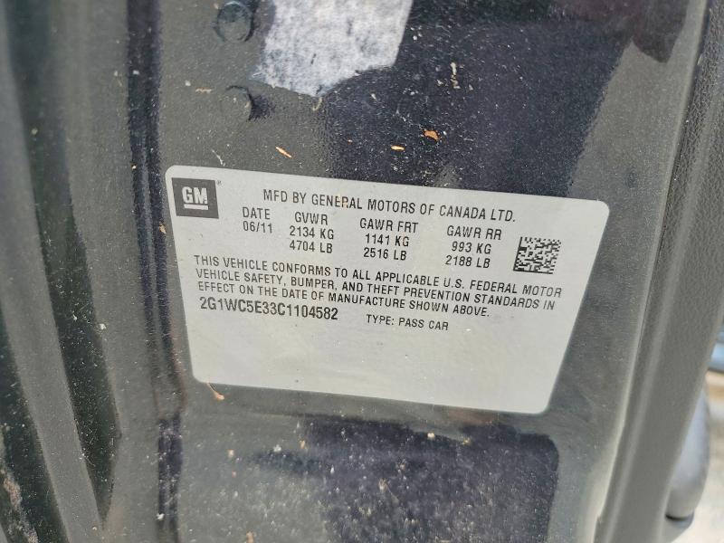 2012 Chevrolet Impala მანქანა იყიდება აუქციონზე, vin: 2G1WC5E33C1104582, აუქციონის ნომერი: 52700716